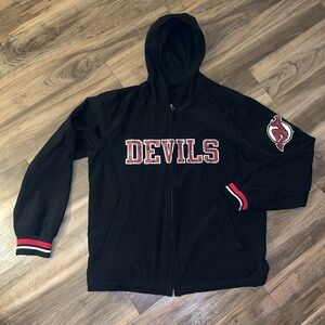 Devils NHL Black Windbreaker Jacket